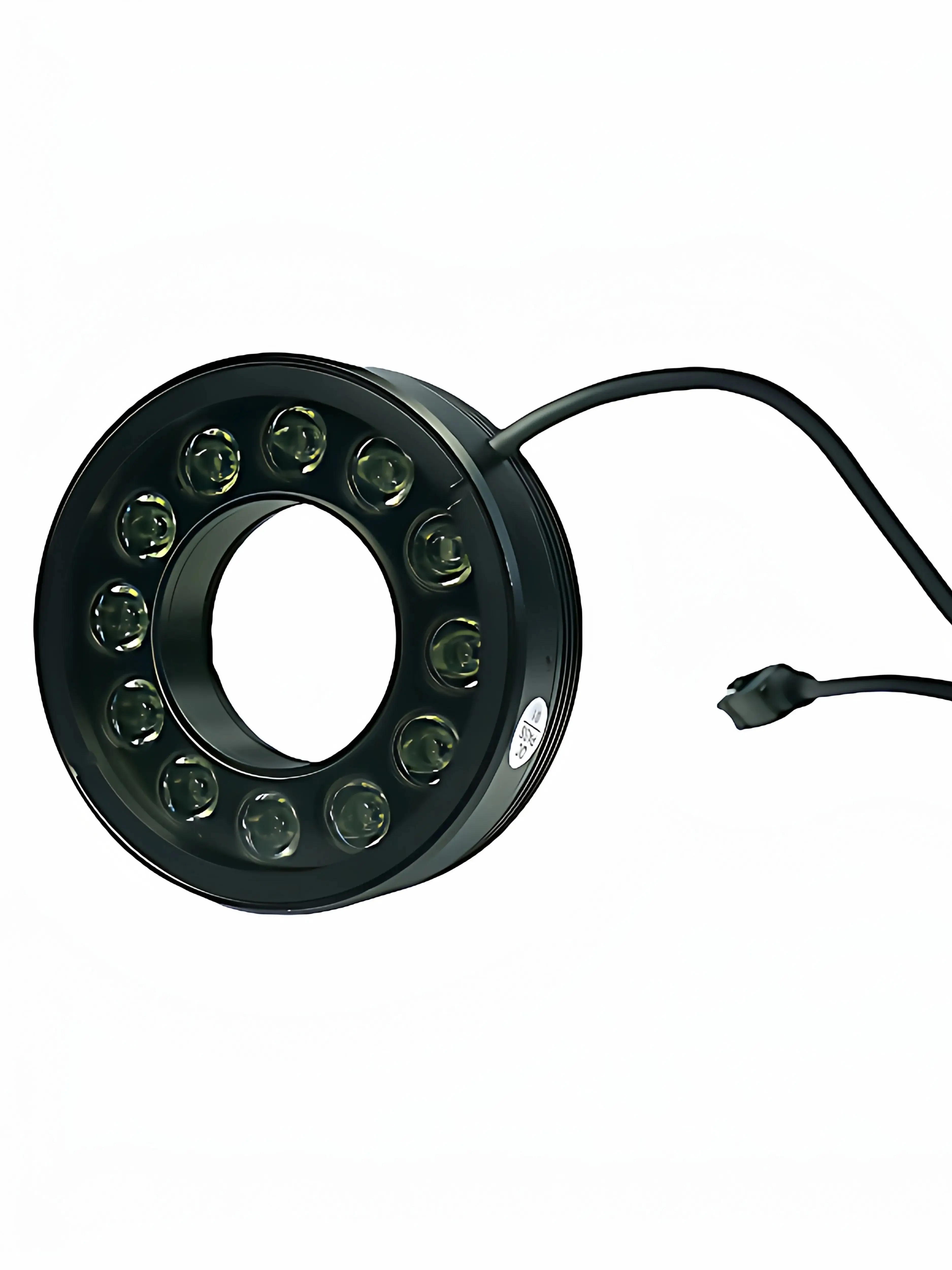 

80mm Outer Diameter 90° Polarized Ring Light, Dimmable High Power Anti-reflection LED Ring Lamp for Machine Vision Surface Appea