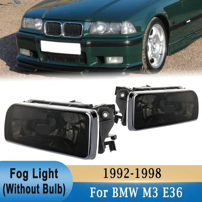 Pair Fog Lamp Black For BMW 3 Series E36 318 320 323 325 328i 1992 1993 1994 1995 1996 1997 1998 Front Bumper Anti Fog Light