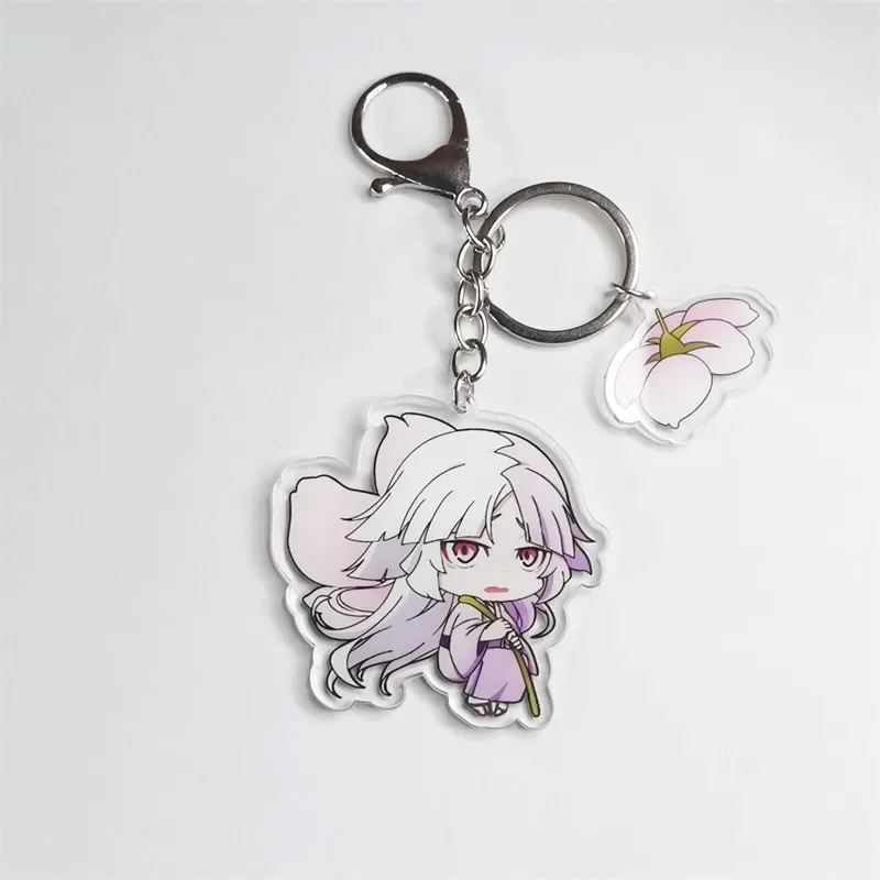 New Women Men Arcylic Keychain Atsushi Nakajima Dazai Flower Two-sided Key Chain Accessories Bag Pendant Jewelry Birthday Gifts