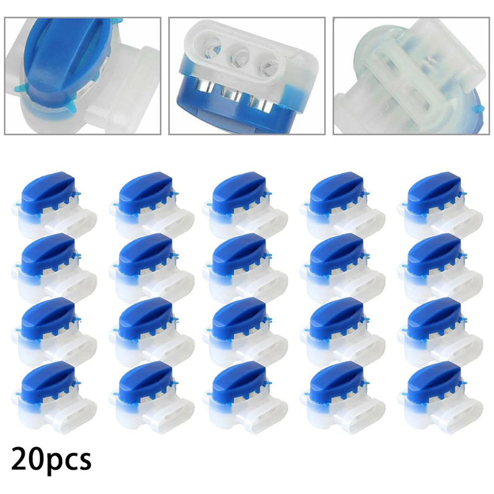 20pcs Waterproof Cable Wire Connectors Robotic Lawn Mower Connectors For Garden Auto Lawn Mower 3 Pin Terminal Blocks Connector