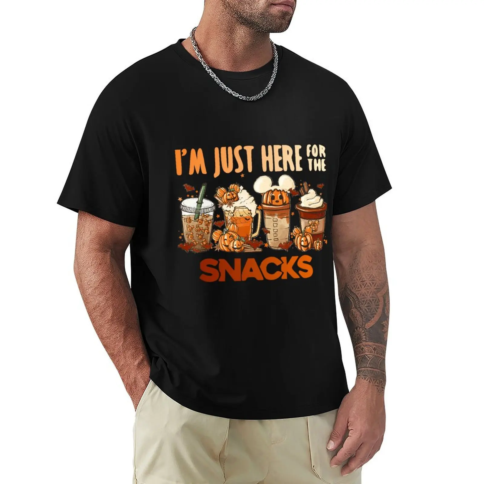 

Fall autumn Halloween coffee pumpkin spice latte iced warm cozy T-Shirt new edition mens clothing