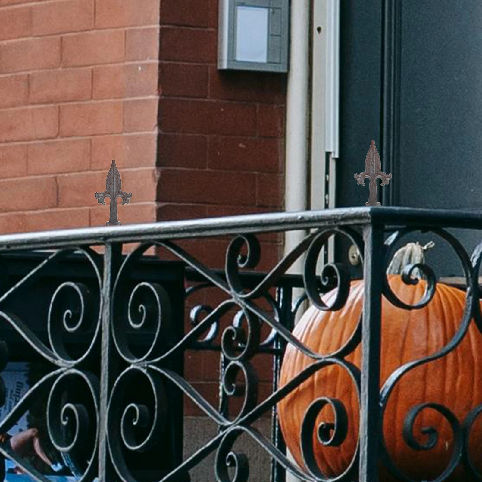 

Iron Accessories Post Toppers Finials Covers Black heads Fence Gate Topper Garden Gate Metal Fence Parts