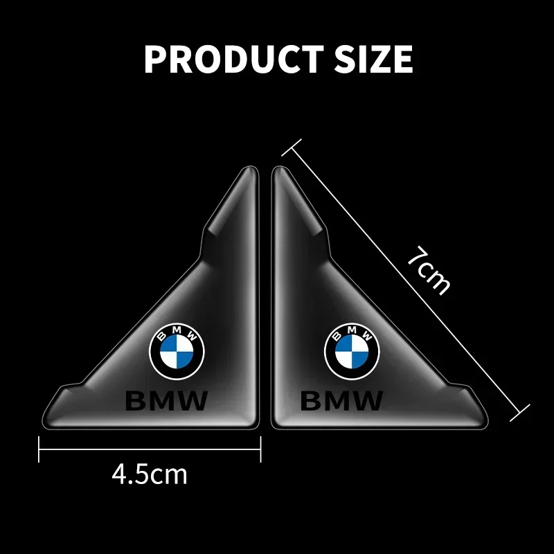 Autocollant transparent en silicone pour coin de porte de voiture, protecteur anti-collision, BMW E46 E90 E60 F10 F30 E39 E36 F20 E87 G30, 2 pièces