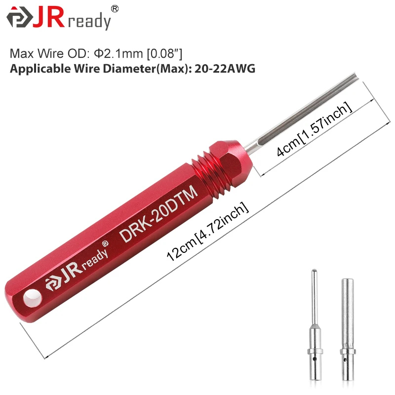 JRready Deutsch Terminal Entfernung Werkzeug DRK-20DTM, Stecker Release Werkzeug für Deutsch Solide Kontakte Größe 20 – Detail 2