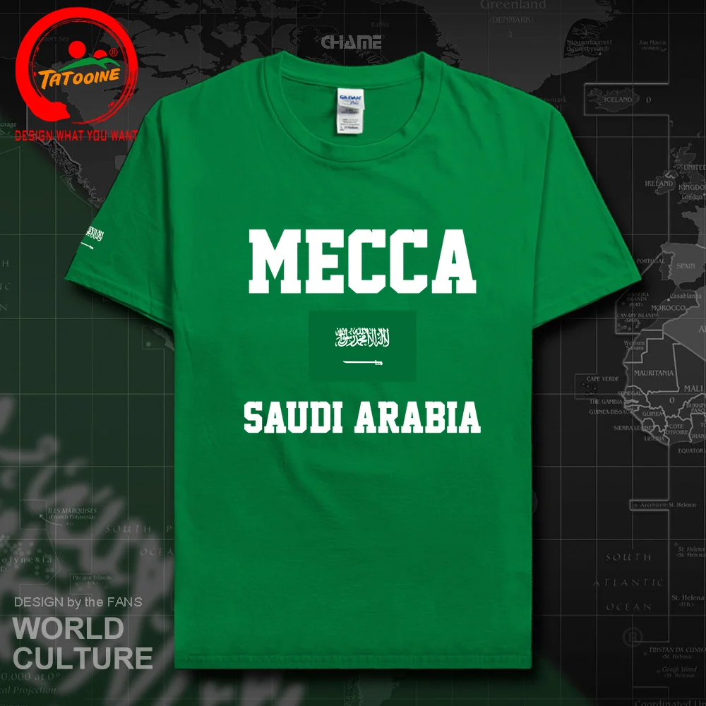 Men Saudi Arabia City Mecca Tshirt Tees O-neck SA T Shirts Men Women Boys 100% Cotton Short T-Shirt Unisex All Seasons Tee Shirt