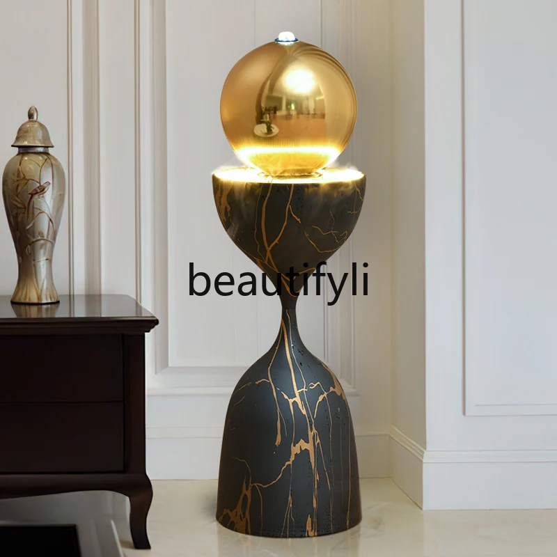 Light luxury wind water fountain ornament TV cabinet bar counter transfer ball high-end decoration store gift