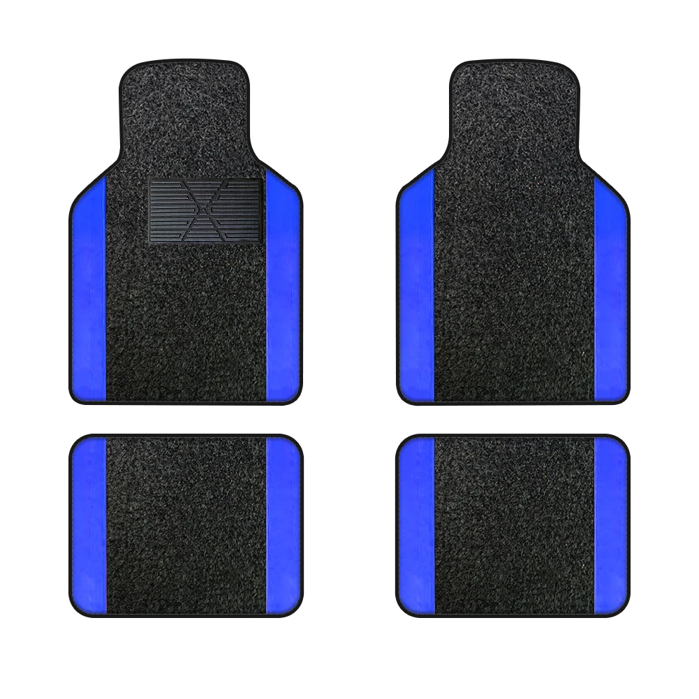 4pcs Luxury Carpet Floor Mat Set For Left-Hand Drive Universal Car Mat Protection Pad Pu Leather For Wear-Resistant Non Slip