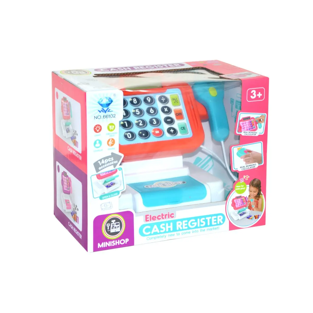 66102 voice and illuminated cash register game set-Can toy