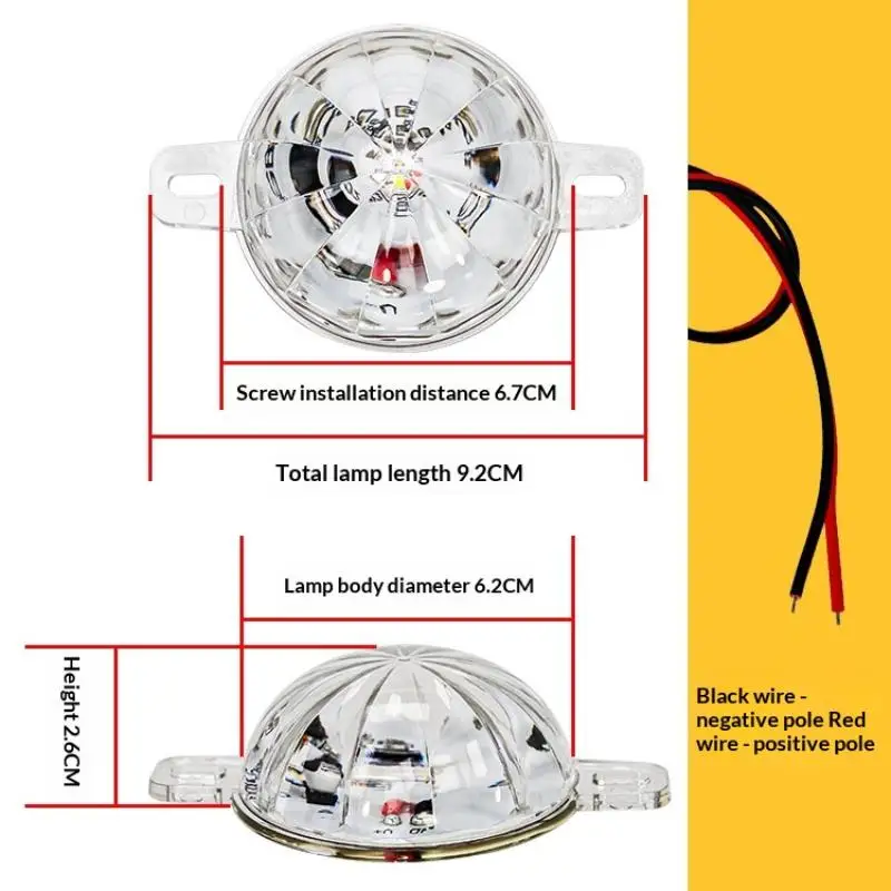 12-80V LED Strobe Light 8W Waterproof Auxiliary Undercarriage Lamp for Offroad ATV Truck Brake Fog