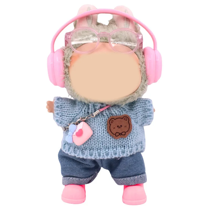 新しいスタイル 17cm 人形アクセサリーに適しています マカロンイヤホン ブーツ、ラブブ用、子供へのギフト