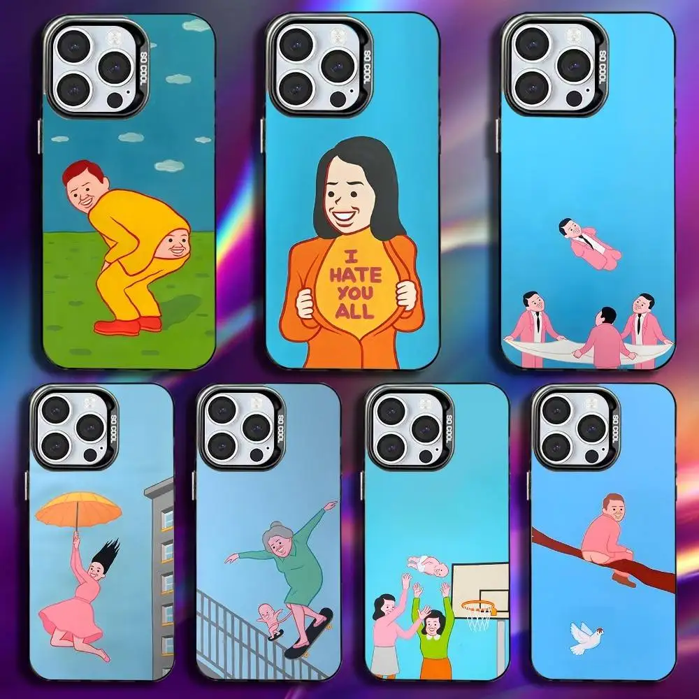 

Joan Cornella Art Phone Case For iPhone 16,15,14,13,12,11,Pro,Max,Plus,Mini,XS,SE Anti Fall Black Matte Hard Bumper