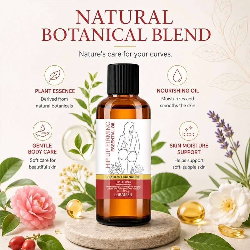 Hip Lifting Firming Body Massage Oil Buttock Shaping Tightening Essential Oil Moisturizing Smooth Improve Sagging Butt Care Oil