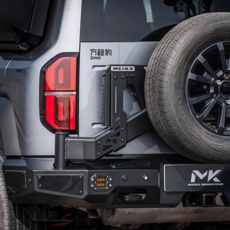 MK Style Black Knight Rear Bumper for BYD Leopard 5 2023-2024 Off-Road Racing Bar with Integrated Recovery Points Accessories