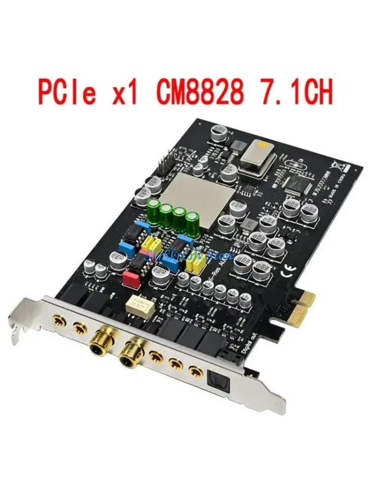 

E65E PCIe CM8828 7.1CH Electric Sports Video Live Broadcast Lossless Sound Card Fiber Optically Coaxial Sound Card Module