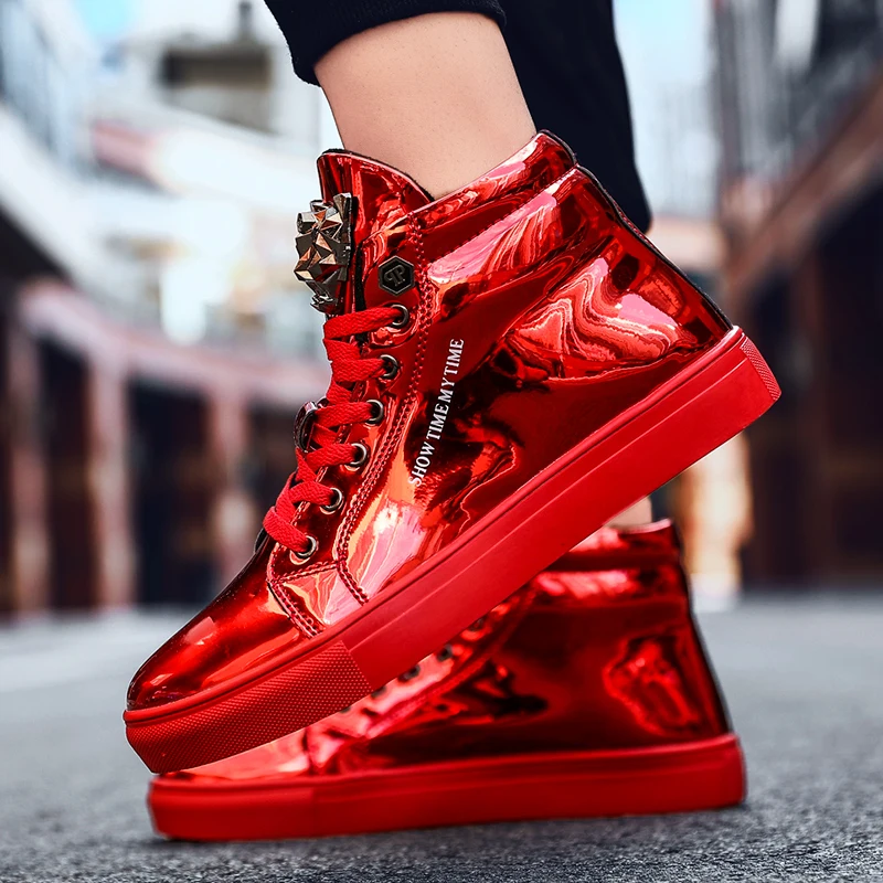 أحذية من الجلد الرجال أحذية رياضية حجم كبير 47 حذاء من الجلد الرجال الهيب هوب أحذية رياضية الرجال حذاء كاجوال أحذية تنيس #5