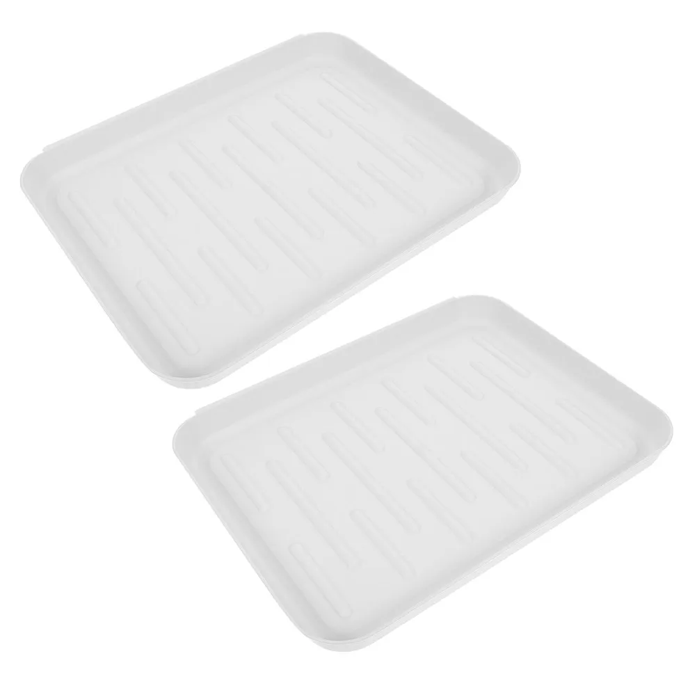 2Pcs Plastic Boot Tray Waterproof Antislip Shoe Mat Entryway Small Shoe Storage Tray Pet Feeding Mat Indoor Boot Trays