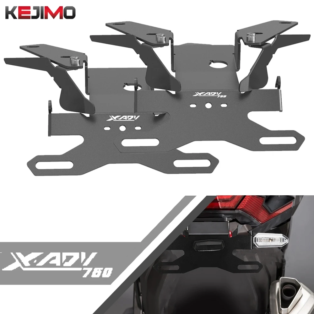 

For HONDA X-ADV XADV 750 21-25 X-ADV750 XADV750 Motorcycle License Plate Holder Fender Eliminator Tail Tidy Bracket With LED