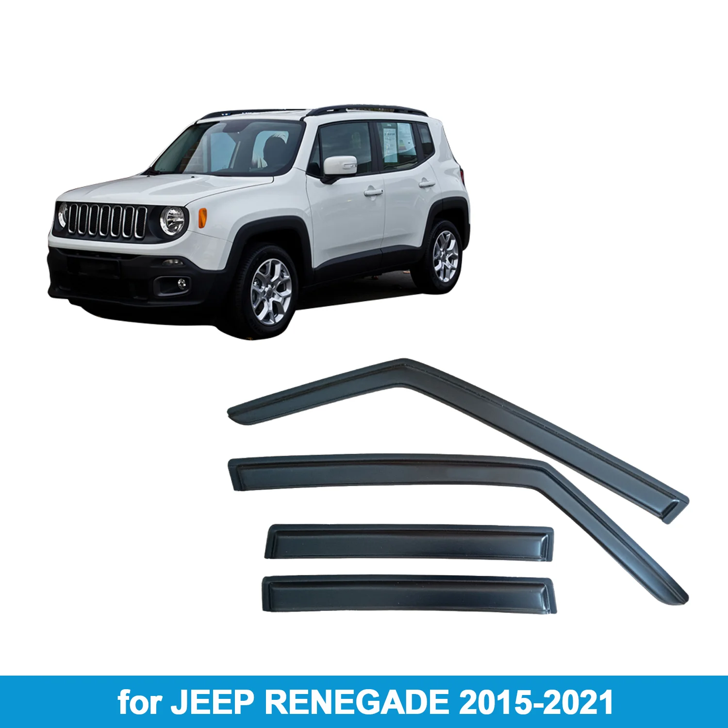 

Оконный козырек для JEEP RENEGADE 2015-2021, защита от дождя, боковой дефлектор, защита от атмосферных воздействий, лента для наружного крепления