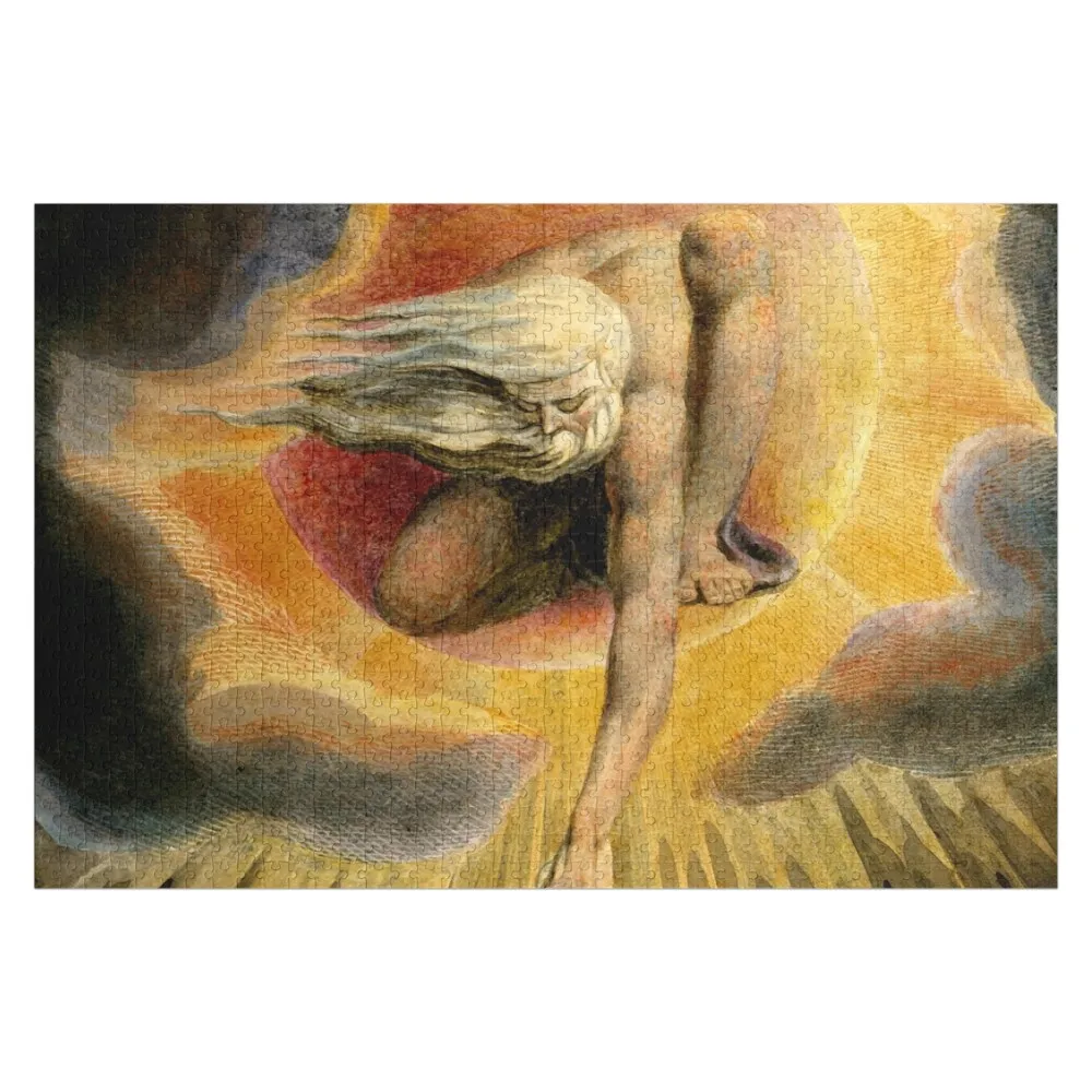 

William Blake Urizen depicted in Blake's watercoloured etching The Ancient of Days. Jigsaw Puzzle Personalize Puzzle