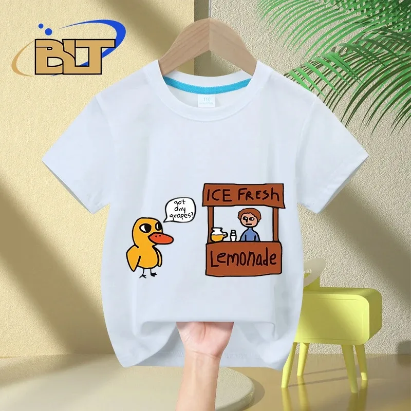 2026 Got any grapes ?lemonade stand kids T-Shirt summer children's pure cotton short-sleeved casual tops boys and girls gifts