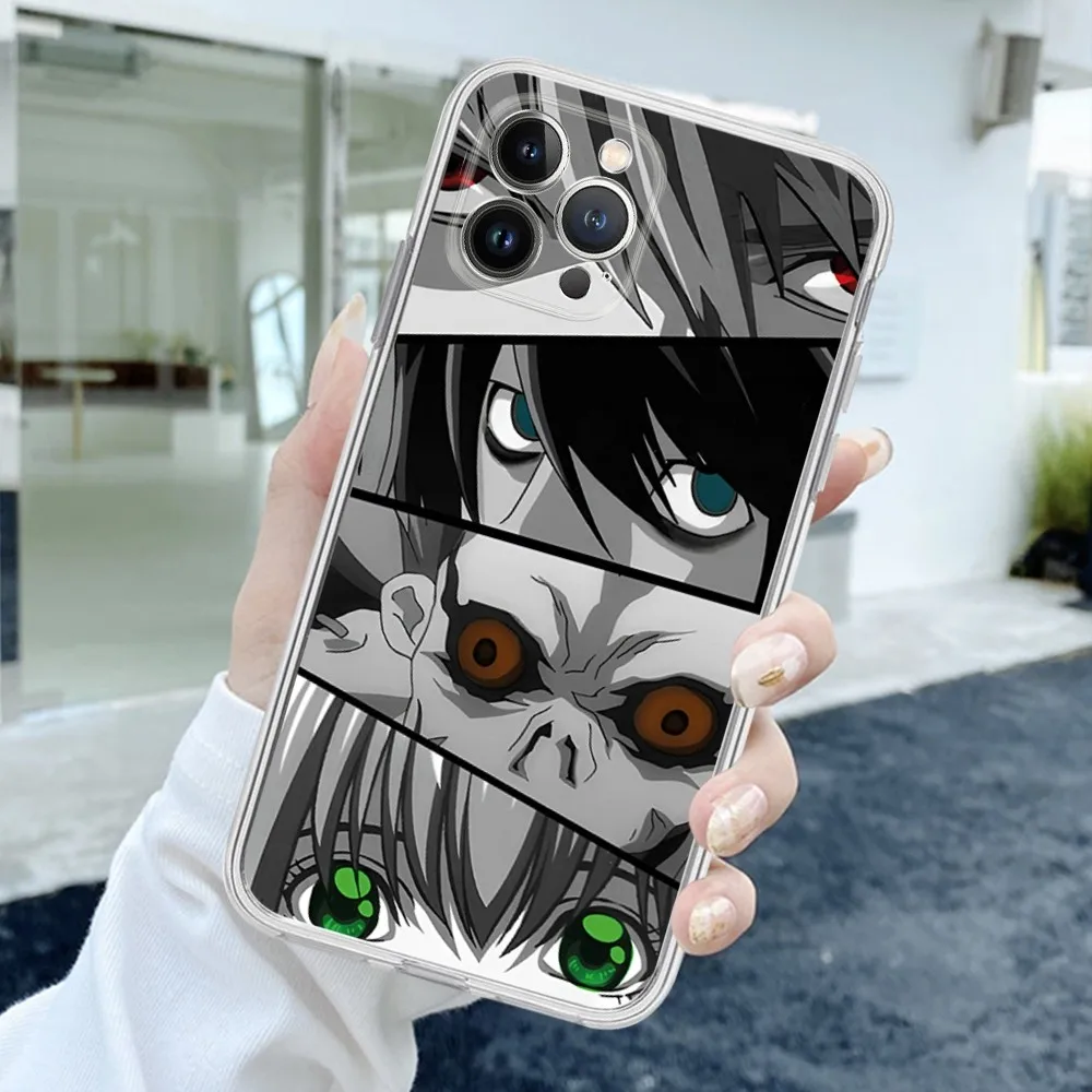 Thrilling Anime Death Note Phone Case For iPhone 15 14 13 12 Mini 11 Pro XS Max X XR SE 6 7 8 Plus Soft Silicone Cover