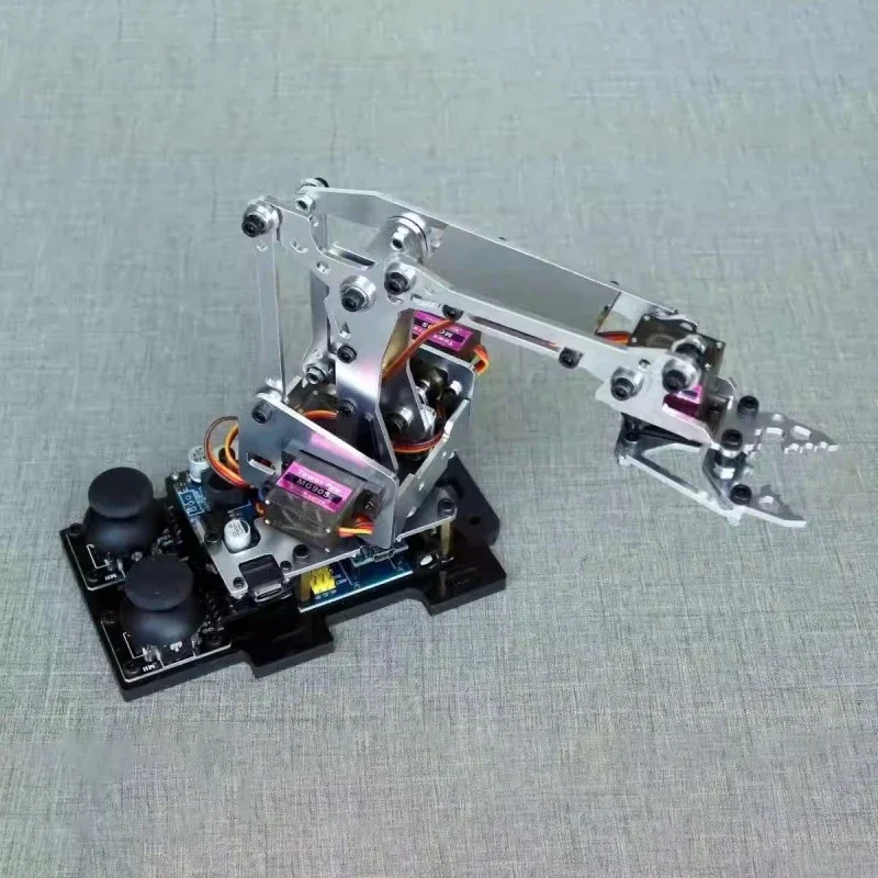 STEAM MG90S 4 Dof Unassembly Metal Mechanical Robot Manipulator Claw Gripper For Arduino Robot DIY Kit Programming Robotic Arm