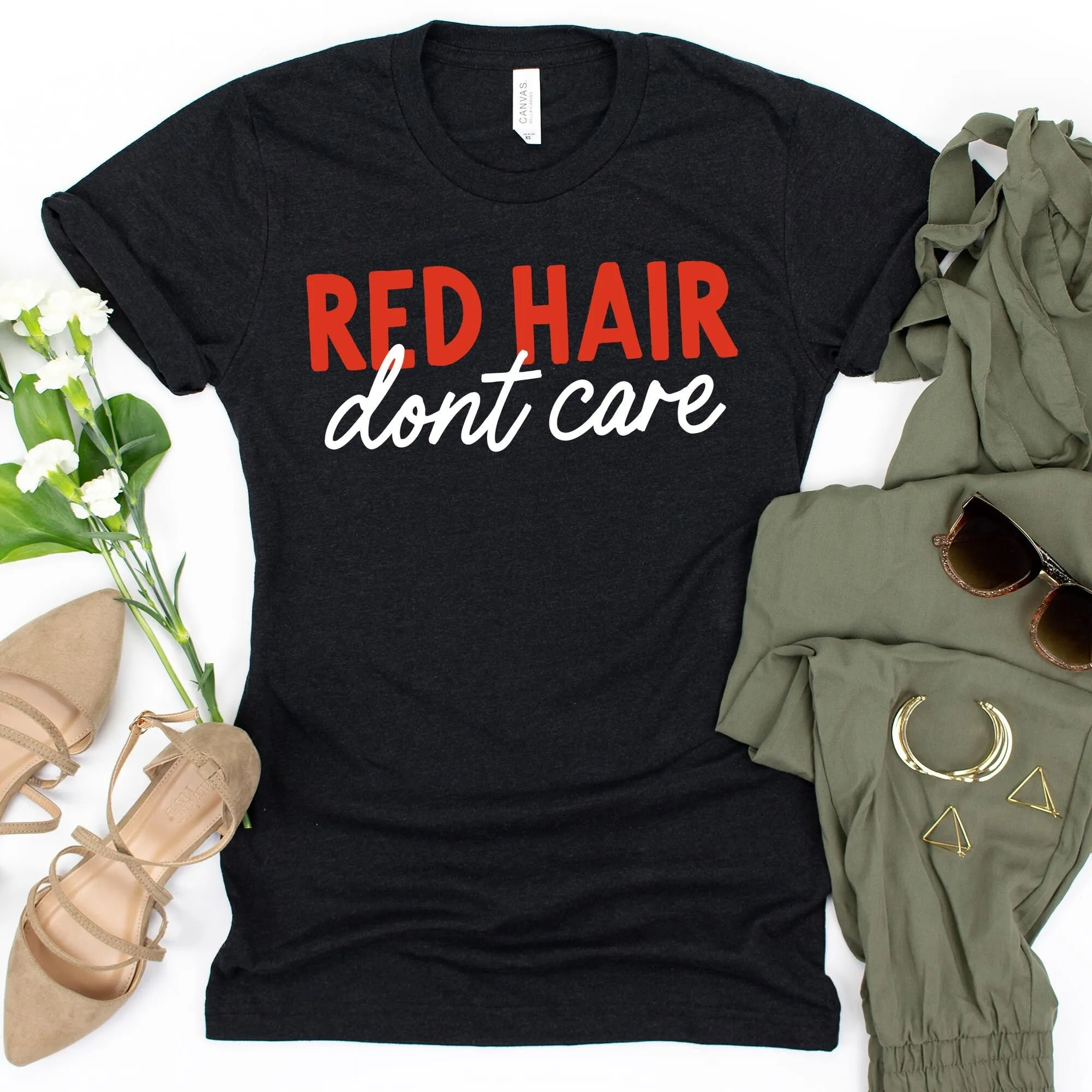 

Red Hair Don t Care Shirt Funny Redhead For Redheads Ginger Humor