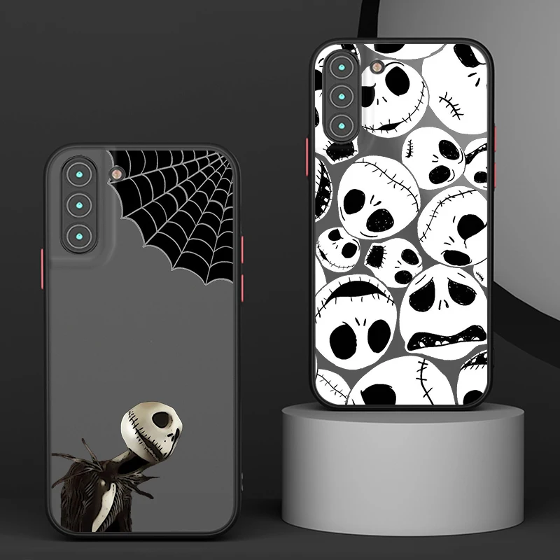 The Nightmare Before Christmas For Samsung S24 S23 S22 S21 Ultra S20 FE Note 20 Lite Plus Frosted Translucent Phone Case