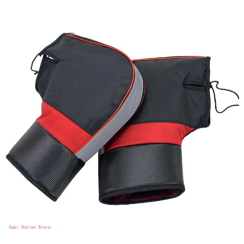 1 par guantes motocicleta, manillar bicicleta, Protector cálido para invierno a prueba viento para Scooter