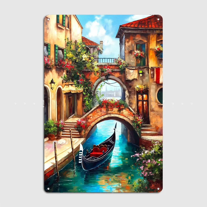 Venice City Scenery Travel Poster Metal Sign Life Wall Custom Bedroom Indoor Home Wall Decor Posters Room Decoration
