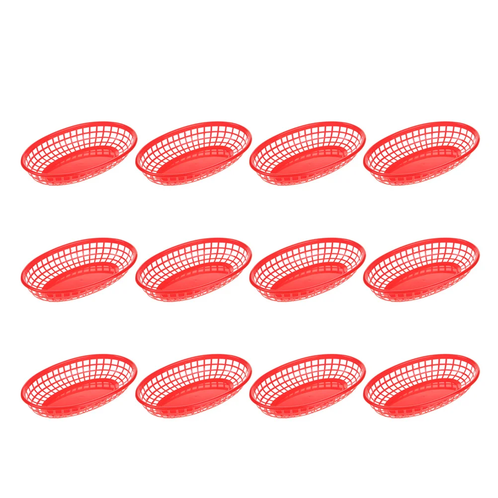 

Premium Plastic Food Storage Basket Basket Chips Storage Plate Serving Plastic Plate Trays for Restaurant Supplies