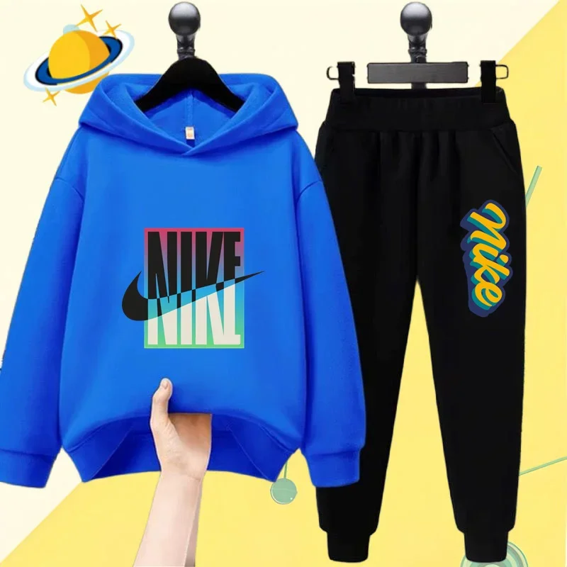 Fashion animation children hoodie set cartoon print autumn and winter long-sleeved sweatshirt boys and girls Kawaii casual top