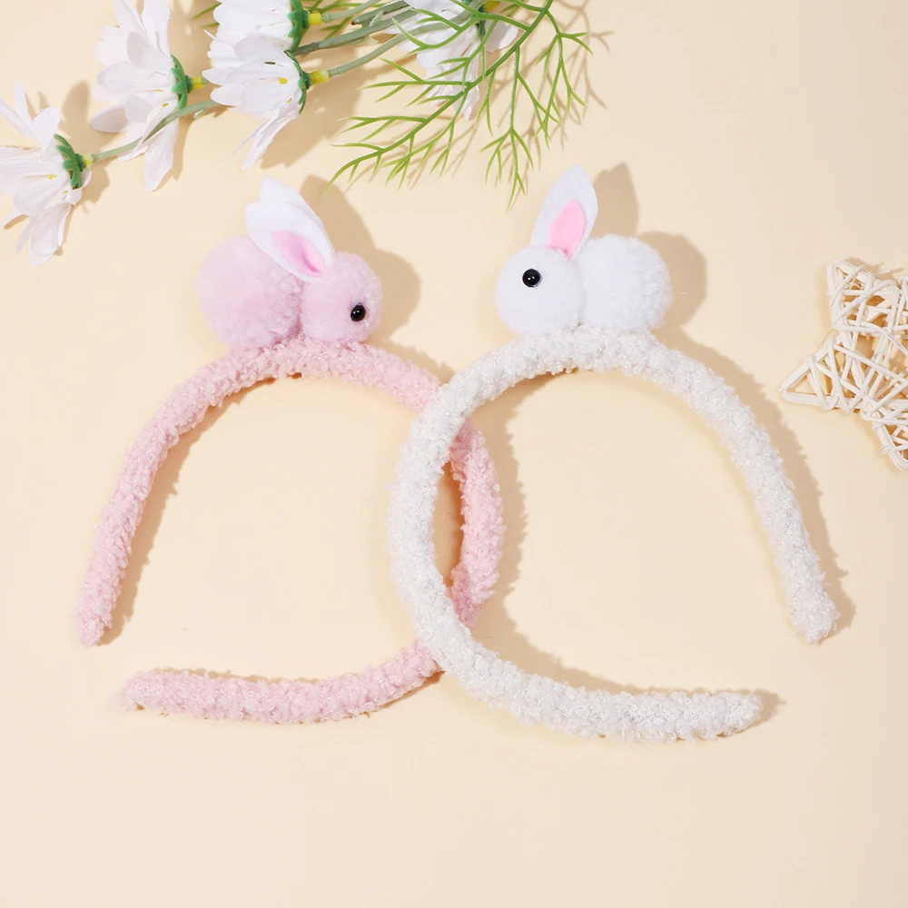 

Girl Teddy Fur Lamb Wool Wide Hair Bands Rabbit Easter Headband Sequins Hair Hoop Cute Hair Accessories Girls Sweet Headwear