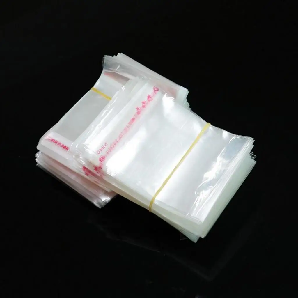 Self Sealing Plastic Bags OPP Material Transparent Pack Resealable Clear Cellophane Bags for Kitchen Organization