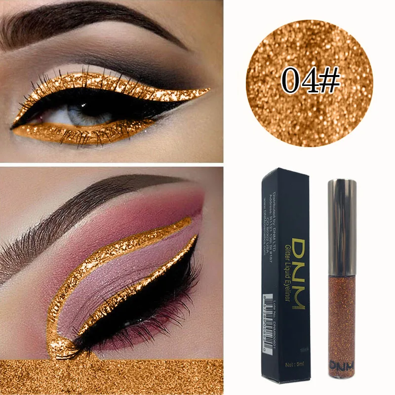 16 Farben Diamond Liquid Eyeliner Professional Silver Green Shiny Eyes Flash Langlebiger flüssiger Glitzer-Eyeliner Beauty Makeup – Detail 5