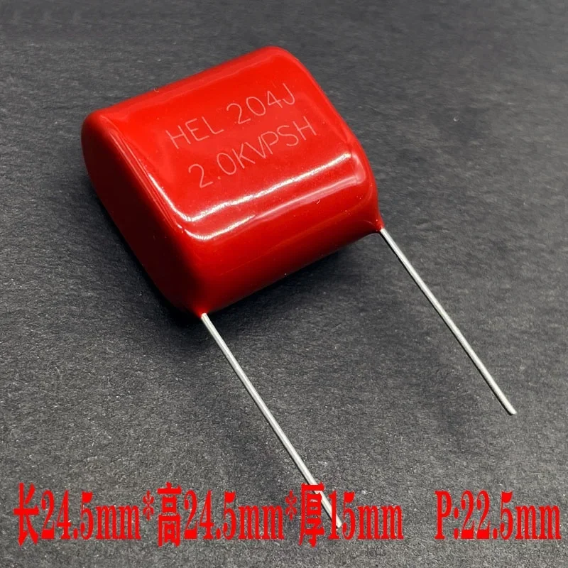 10PCS HEL CBB MKP 204 0.2uf 200nf 2000v 2kv high frequency safety film capacitor generation farad