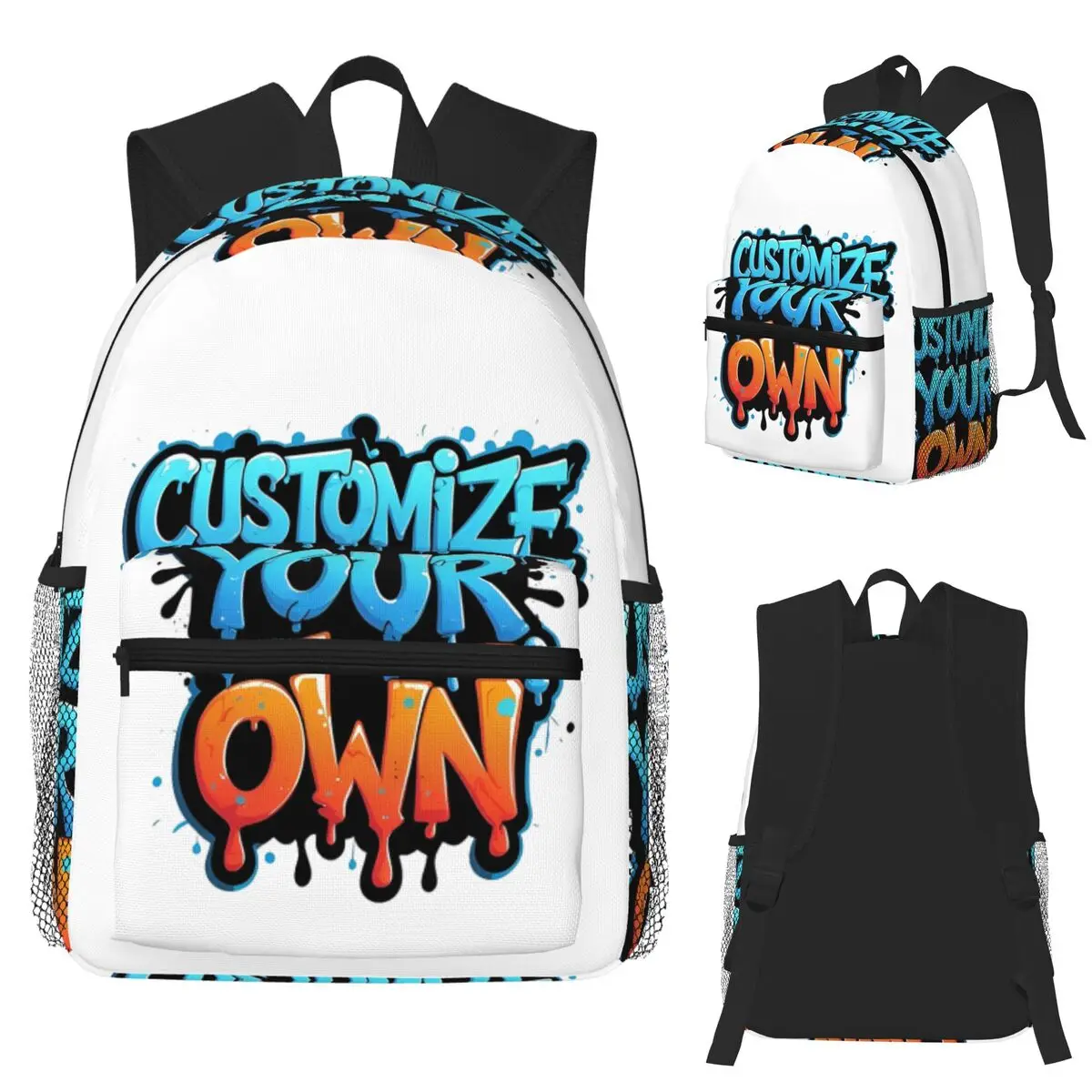 

Customize Your Own Student Backpack School Bag Hiking Travel Daypack for Boys Girls Fashion Bookbag Shoulder Bags