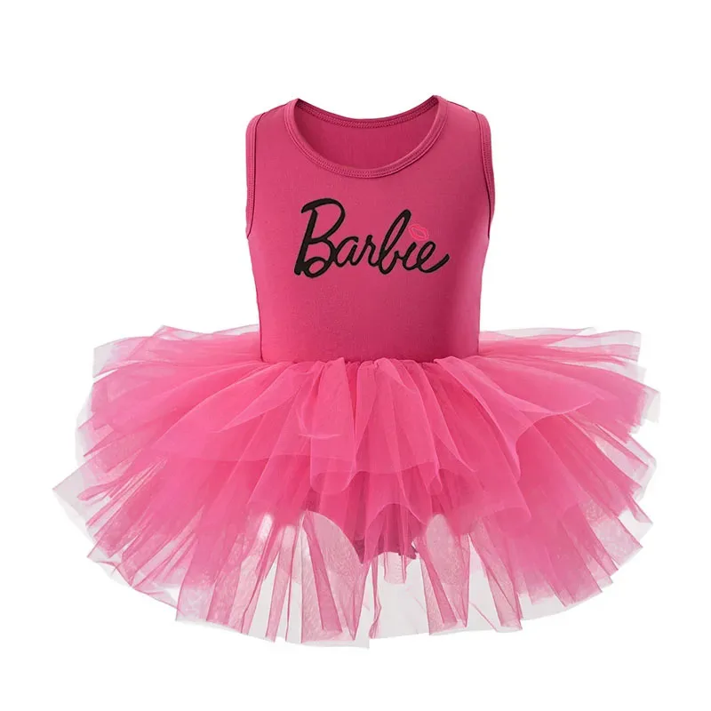 Kawaii cartoon anime Barbie girls dance tutu skirt comfortable nude summer quick-drying sleeveless body training suit tutu skirt