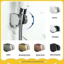 Handheld Shower Bracket Wall Mount ABS Shower Mounting Bracket Adjustable Chrome Fixed Base Home Bathroom Accessories