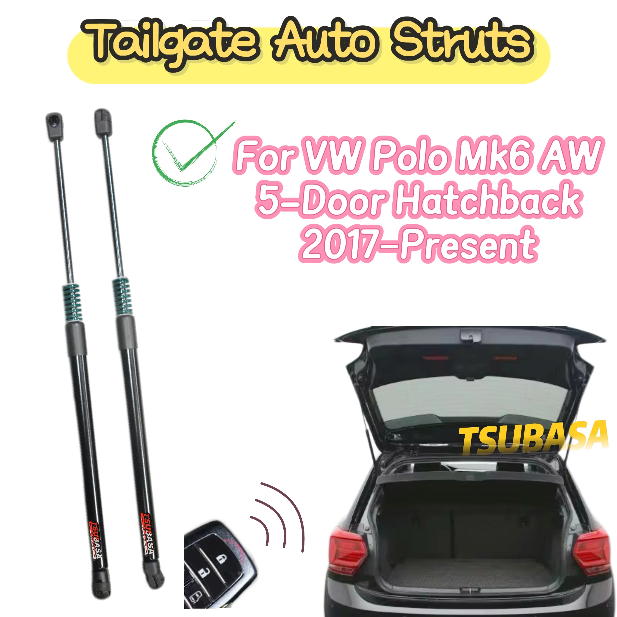 

Auto Struts With Springs For Volkswagen Polo Mk6 AW Hatchback 2017-Present Rear Tailgate Trunk Boot Lift Supports Shock Damper
