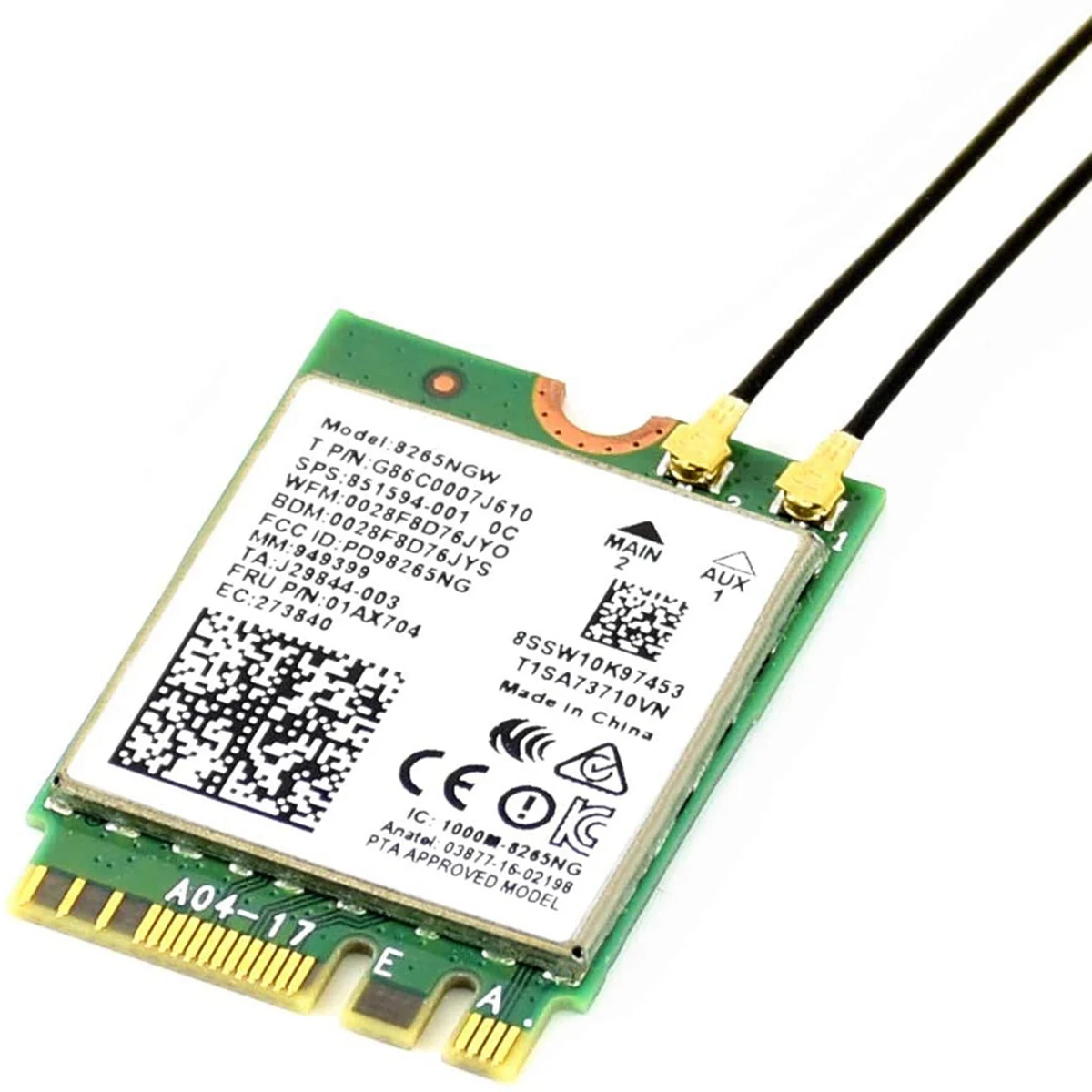 Módulo NIC sem fio Waveshare AC8265 para Jetson Nano (B01) integrado