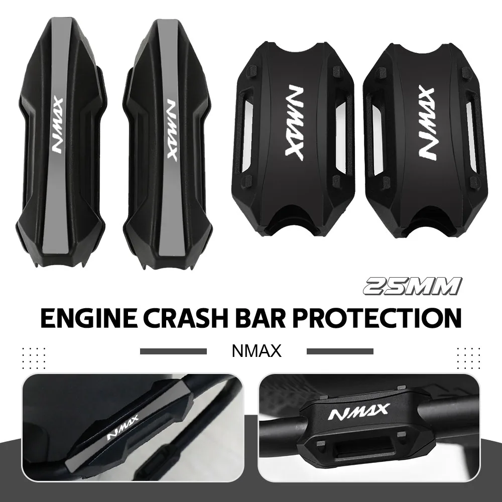 2024 For YAMAHA N-MAX 125 155 NMAX 125 NMAX 155 Motorcycle Engine Protection Guard Bumper Decorative Block Crash Bar 25MM