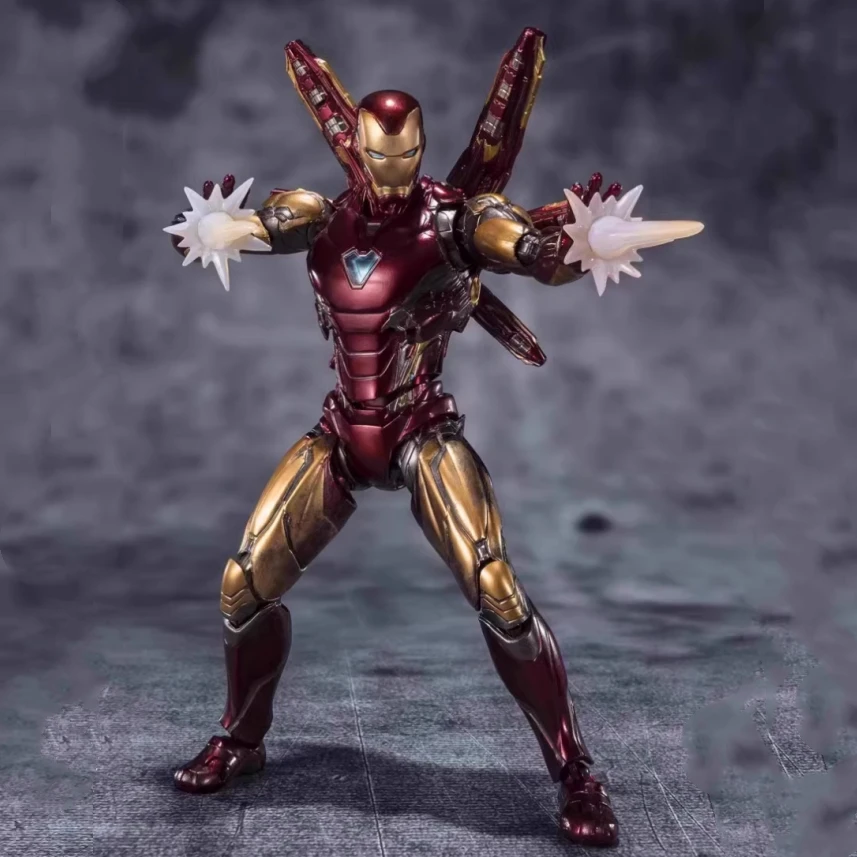 Original Shf Iron Man Mk85 The Avengers Endgame 5 Years Later Battle Damaged Marvel Action Figures Model Ornaments Toys Gifts