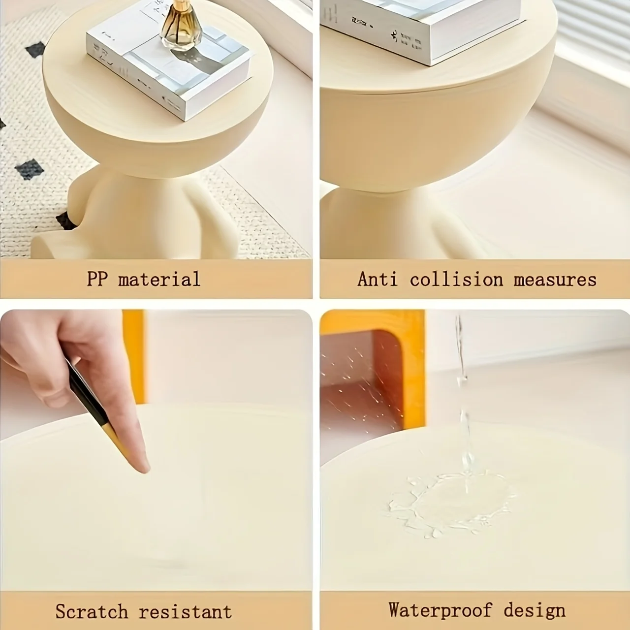 Creative bear shaped plastic bedside table,minimalist coffee table in small space,multifunctional bedside table,easy to assemble image 6