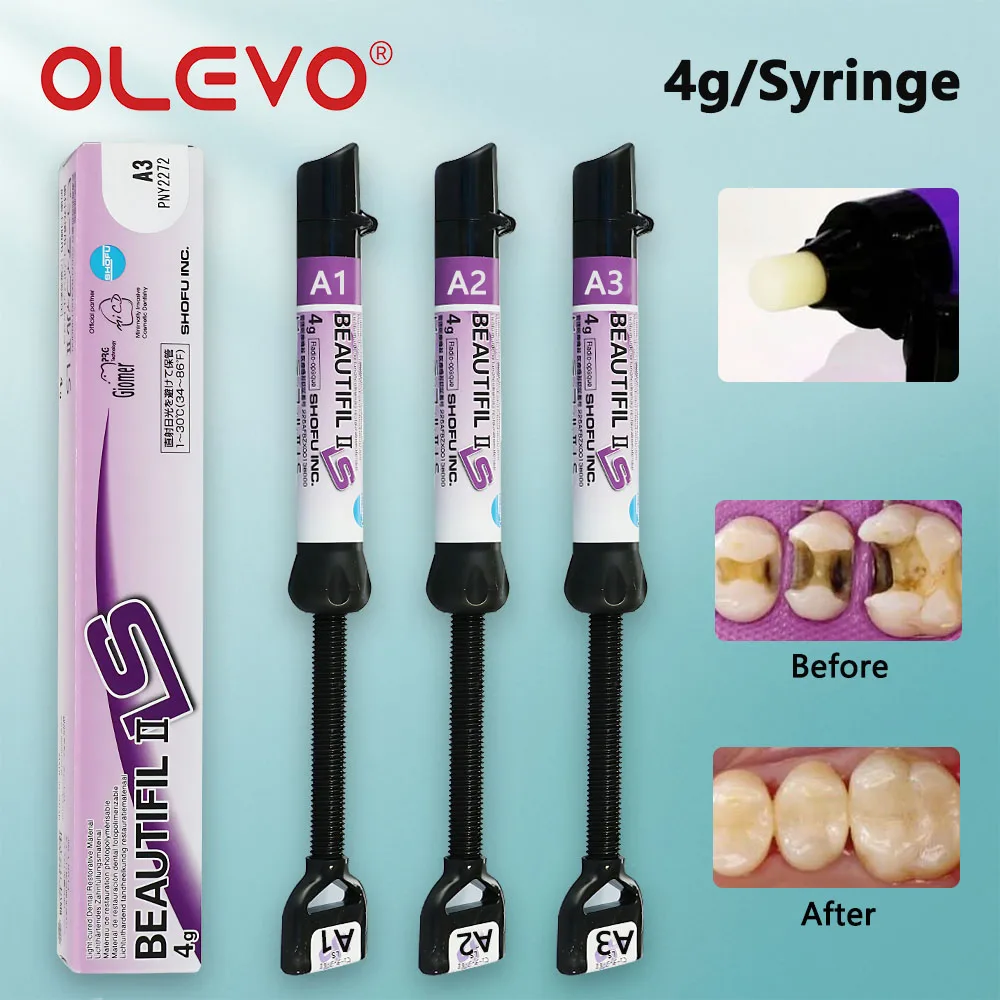 

4g/Pc Dental Composite Resin Shofu Beautifil II LS Light Cure Materials Teeth Repair Filling Restorative Dentist Material