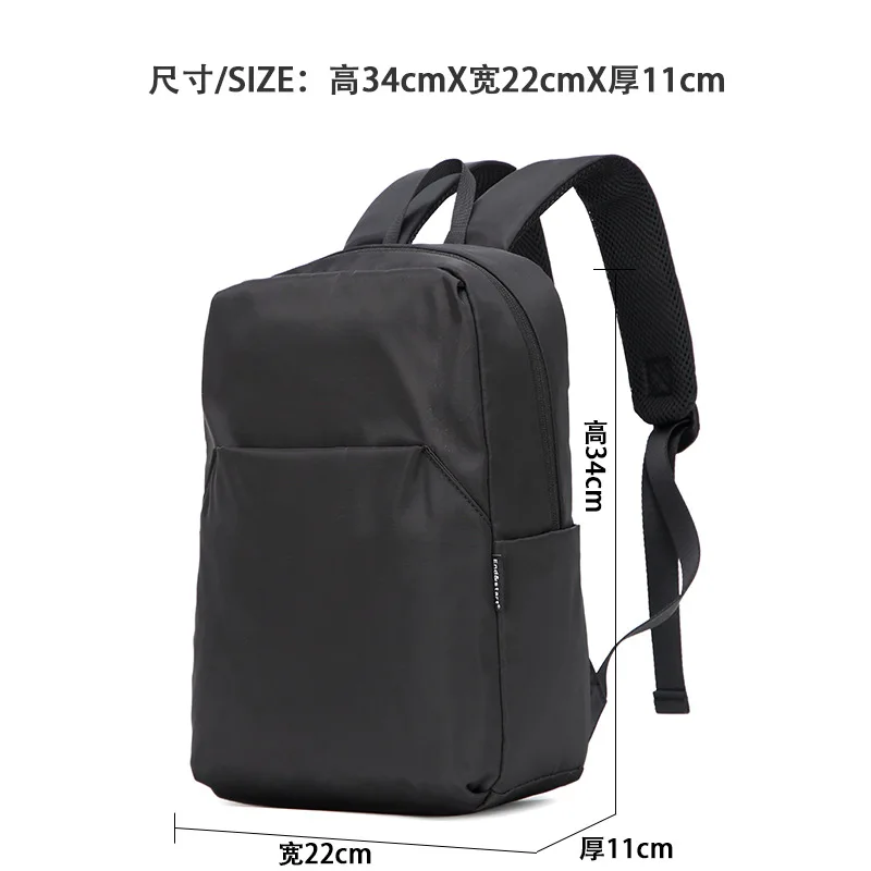 Mini mochila de lona negra para hombre, Bolsa Escolar, pequeña, japonesa, impermeable, de viaje