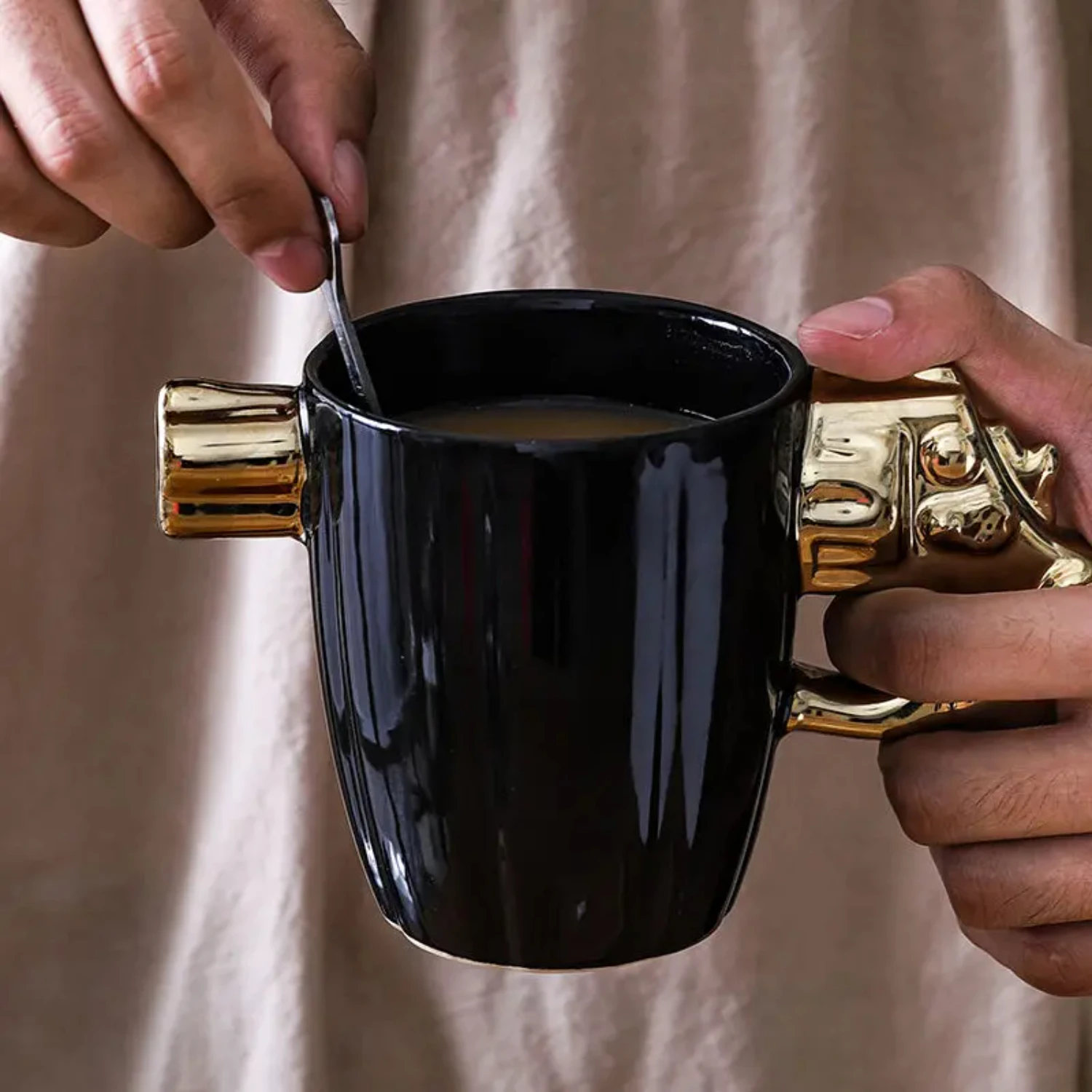 Creative Personality Mugs Model Pistol Cup Landmines Modeling Cup Coffee Milk Mug Father Boy Friends Valentine's Day Gifts