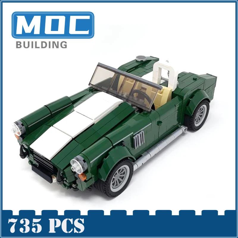 Speed Champions Racing Car Model Morgan Plus Six Roadster Building Blocks DIY Bricks Classic High-Tech Boy Birthday Gifts