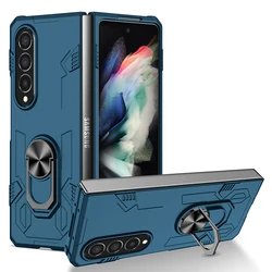 Anti-Drop Case for Samsung Galaxy Z Fold 5 Hinge Armor Phone Cover with Metal Ring Stand for Galaxy Z Fold 2 3 4