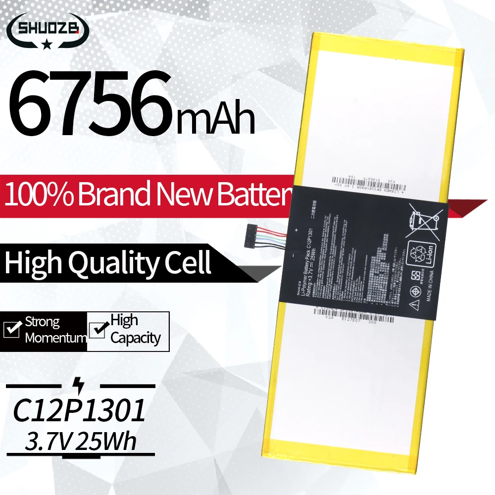 

Новый C12P1301 Аккумулятор для планшета ASUS K00A (ME302C) для MemoPad 10,1 "TF303K 1B014A 3,7 V 25WH